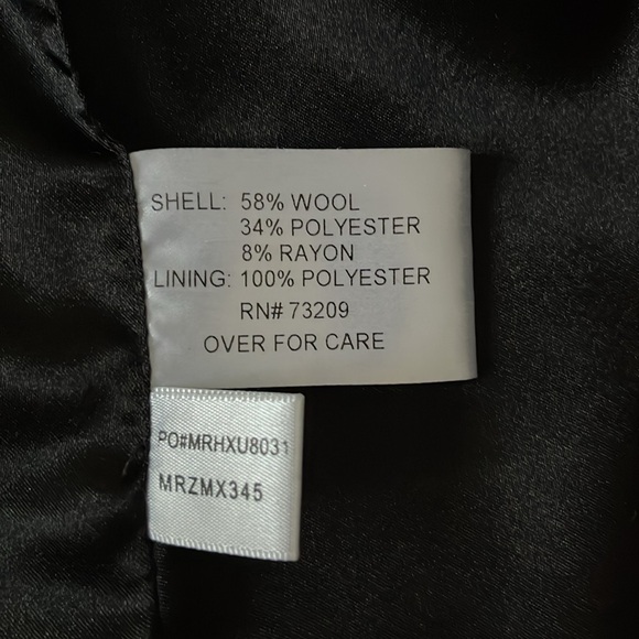 Wool Double Breasted Belle Sleeved Knee Length Coat - Picture 4 of 5